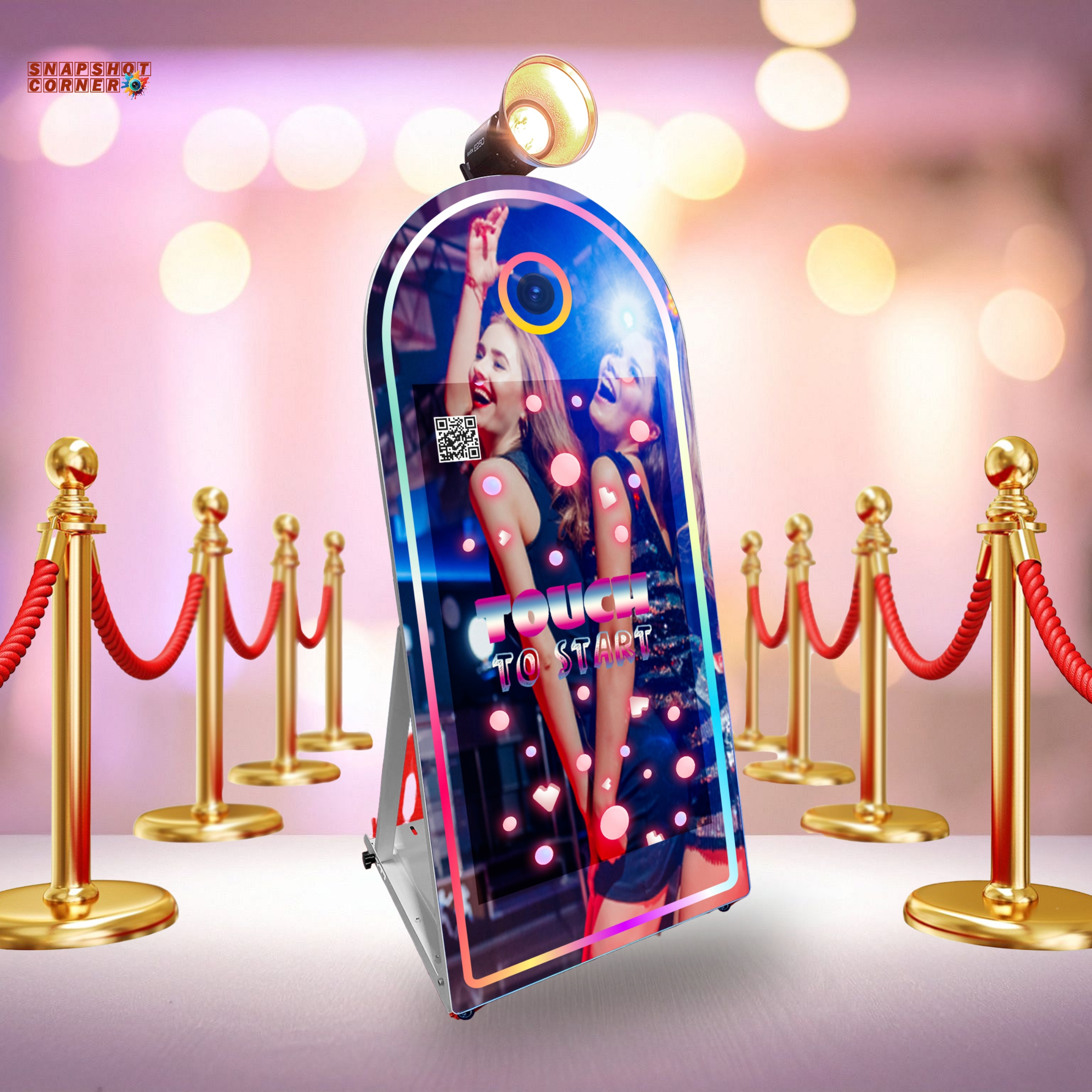 Curve Mirror Photo Booth Rental