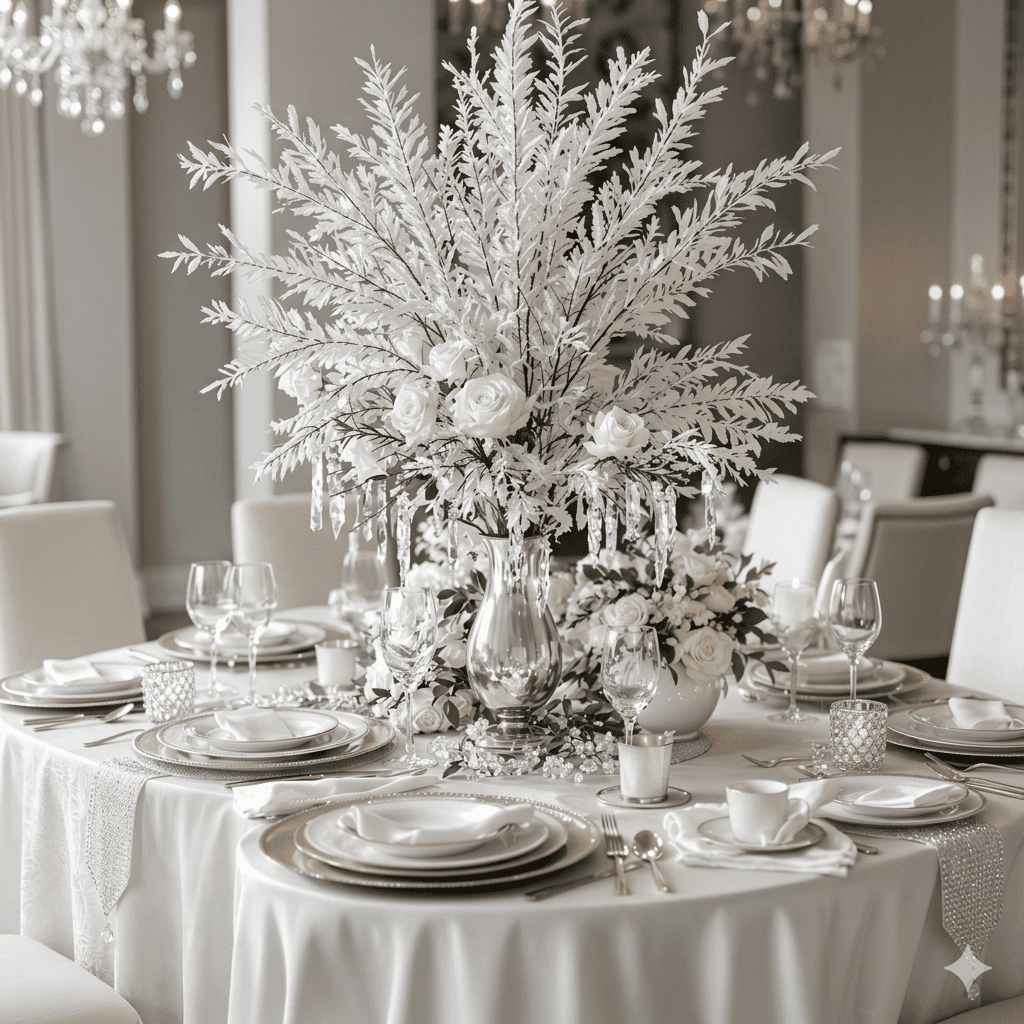 White Rose Floral Centerpiece